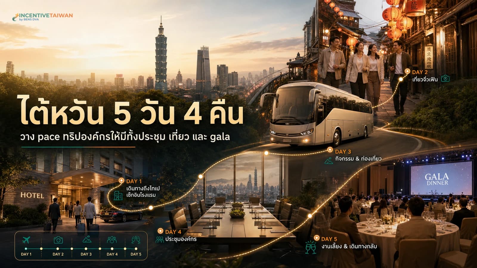 เที่ยวไต้หวัน 5 วัน 4 คืน สำหรับทริปองค์กร วางโปรแกรมอย่างไร